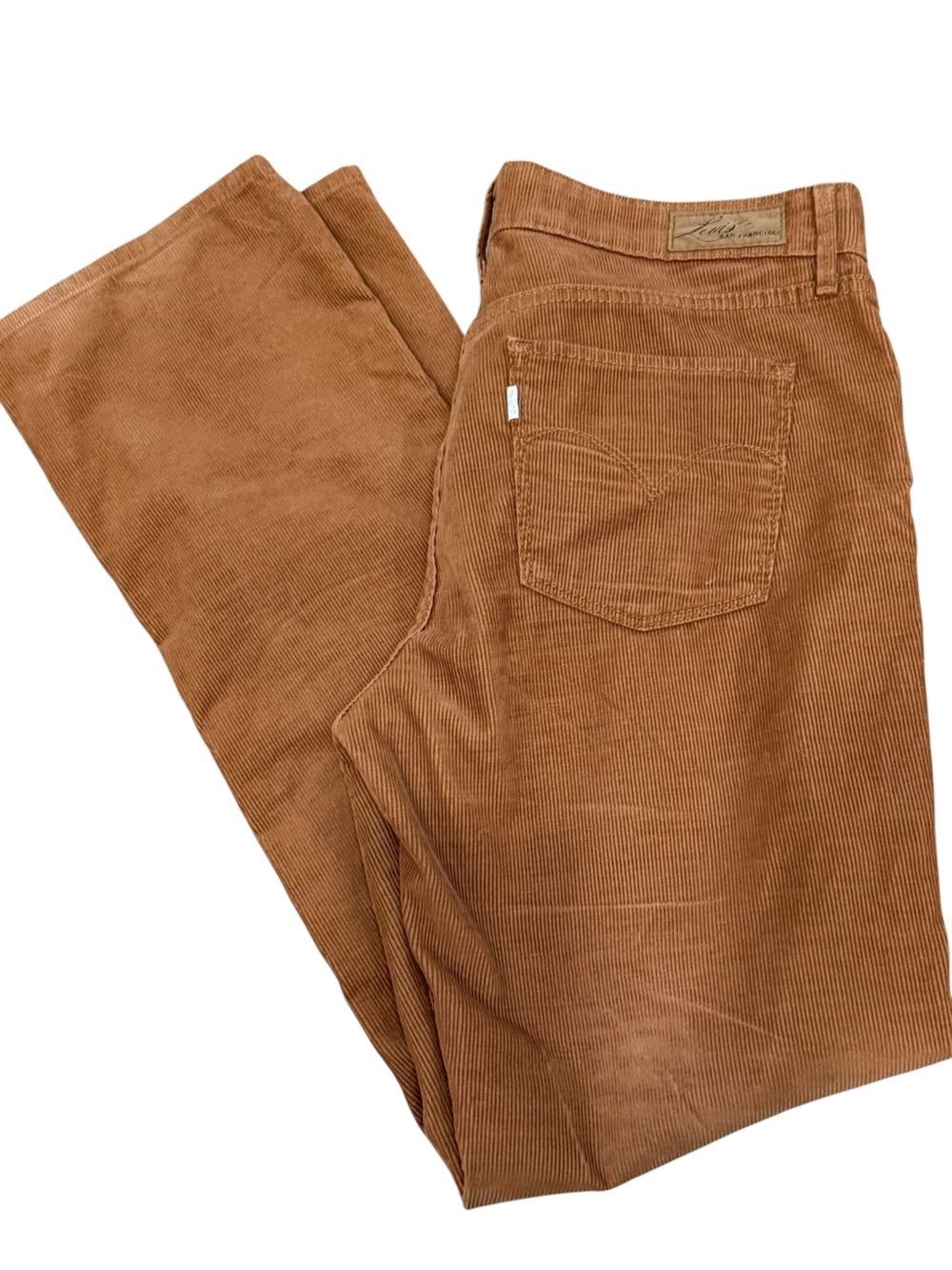 Levi’s Demi Curve Classic Straight Corduroy Pants Size 10/30  Caramel Brown 70s